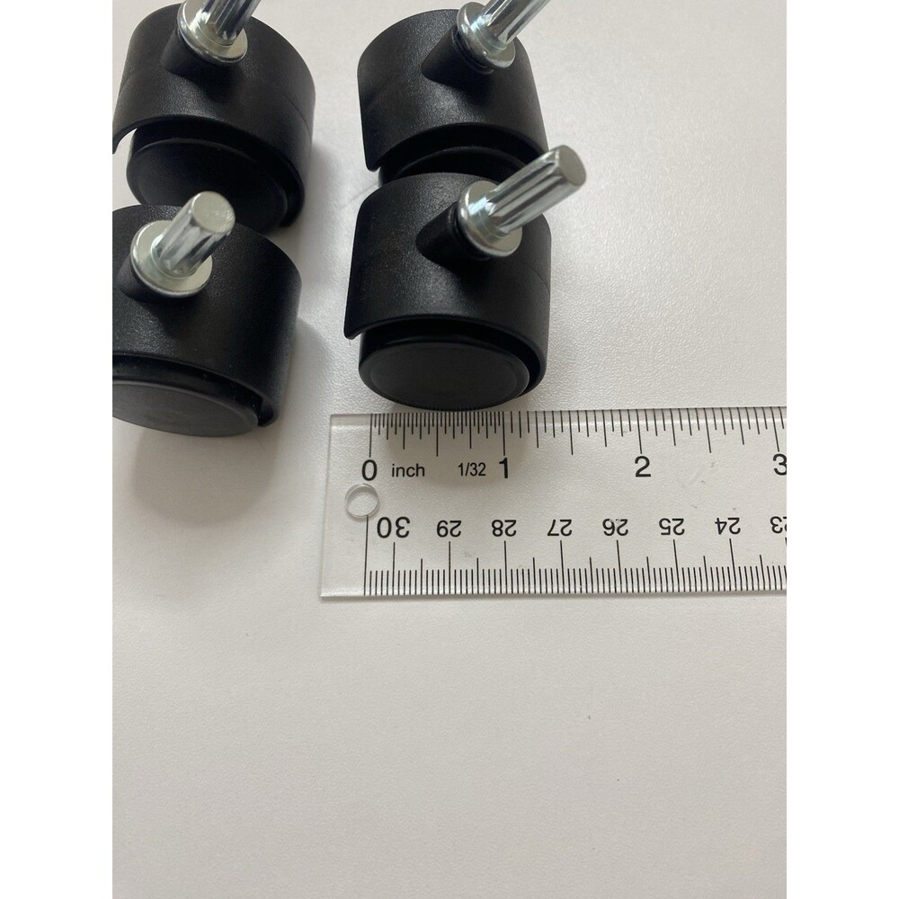 Lot 4 Stem Swivel Caster Wheels Plastic Replacement Parts - Picture 3 of 4
